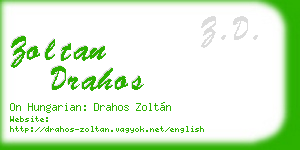 zoltan drahos business card